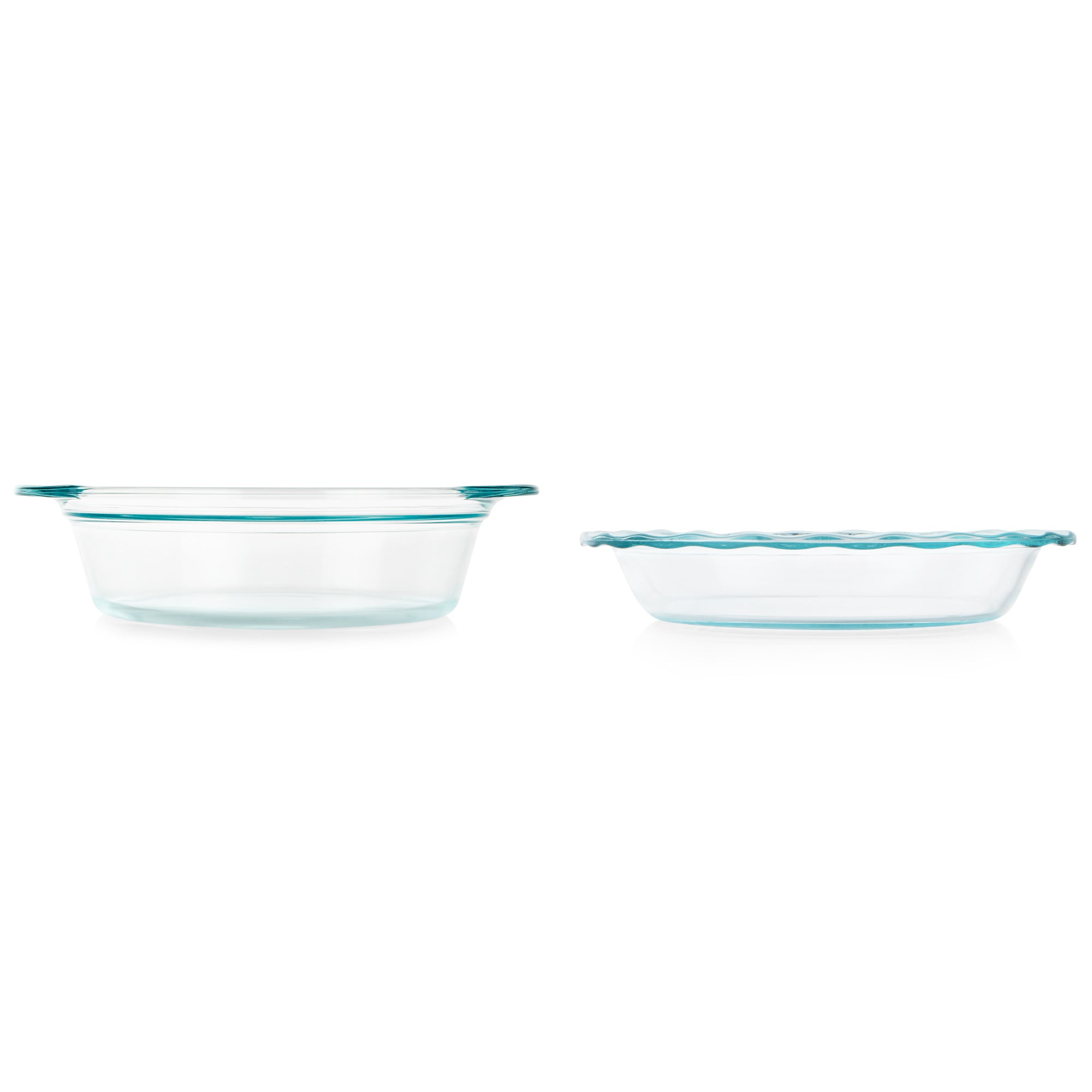 Pyrex? 2-piece Deep & Easy Grab? Glass Pie Plate Set