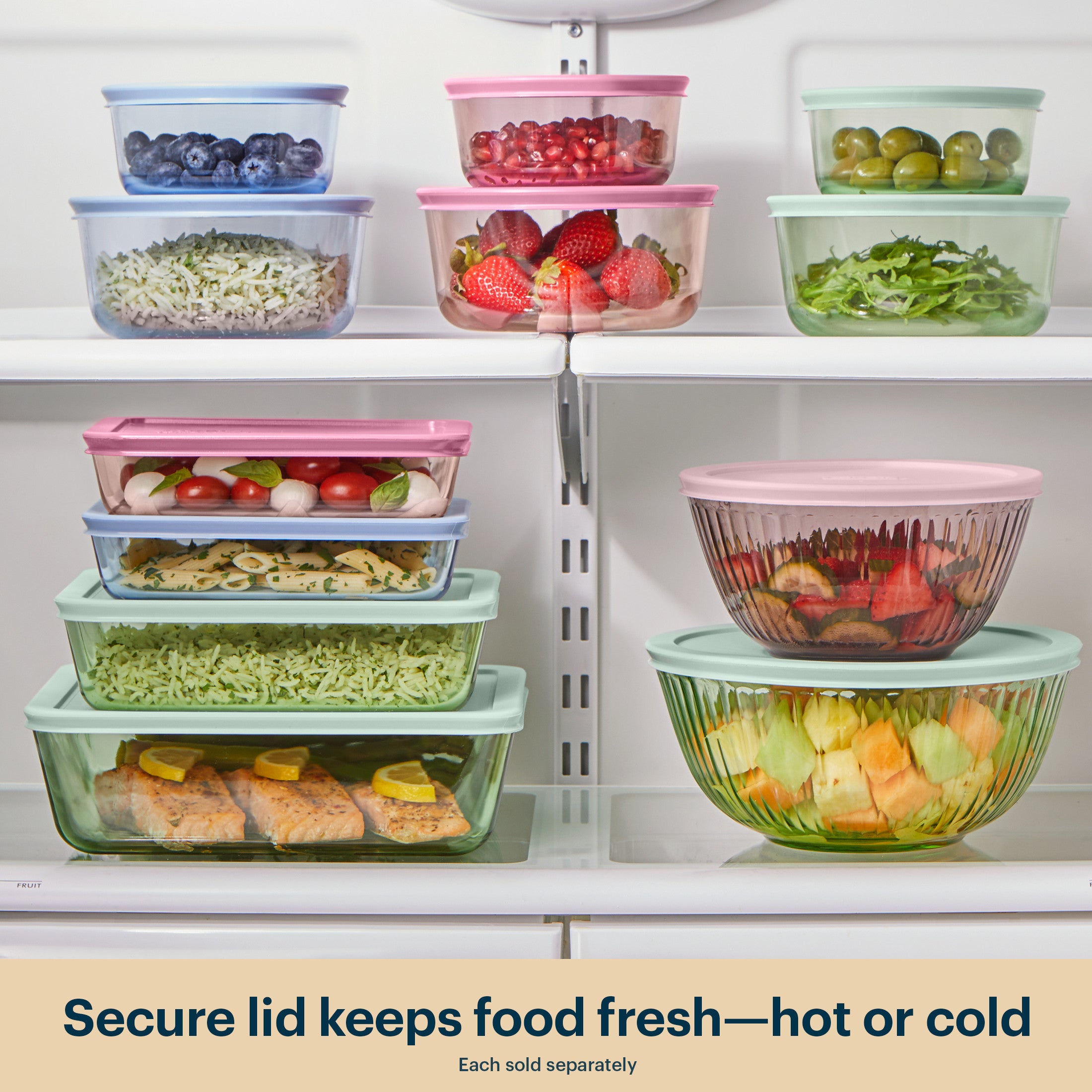 Pyrex® Simply Store® Tinted Glass 11-cup Rectangle Storage Container with Lid. Aqua - Image 5