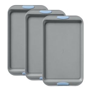 Pyrex? Metal Bakeware 3-Piece Large Cookie Sheet Set in Cerulean