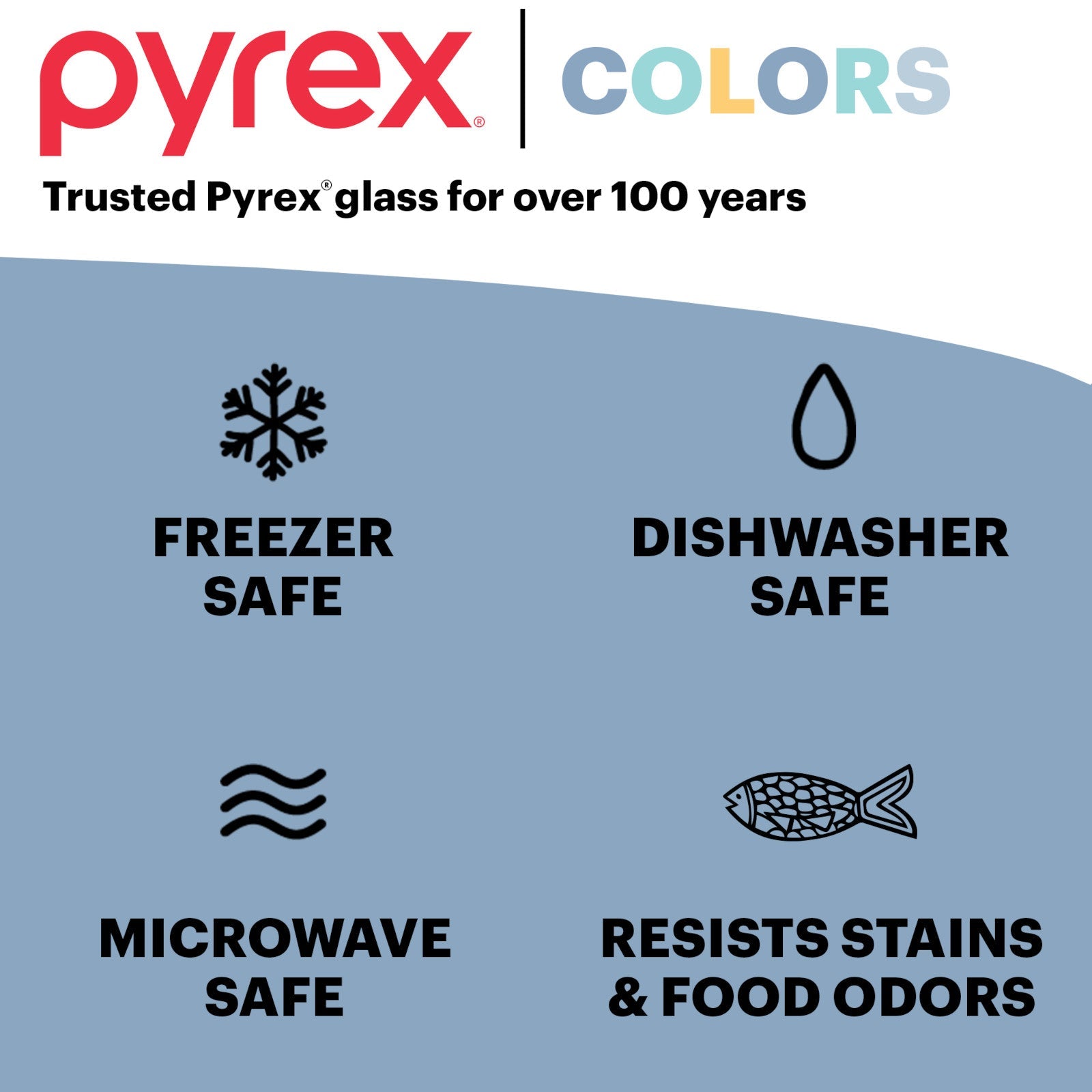 Pyrex? Simply Store? Tinted 7-cup Round Storage with Blue Plastic Lid - Image 5