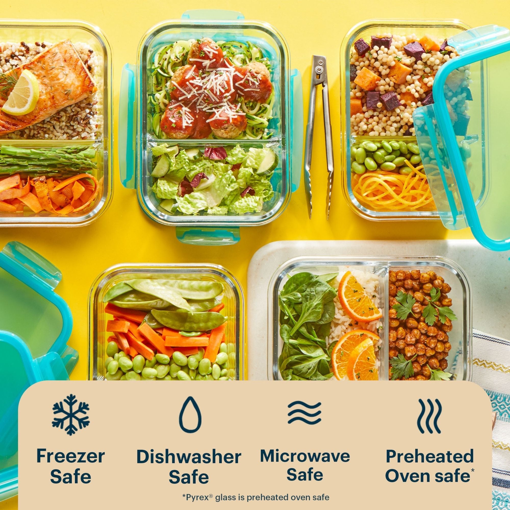 Pyrex? MealBox 10-Piece Divided Storage Set. 4 Cup - Image 6