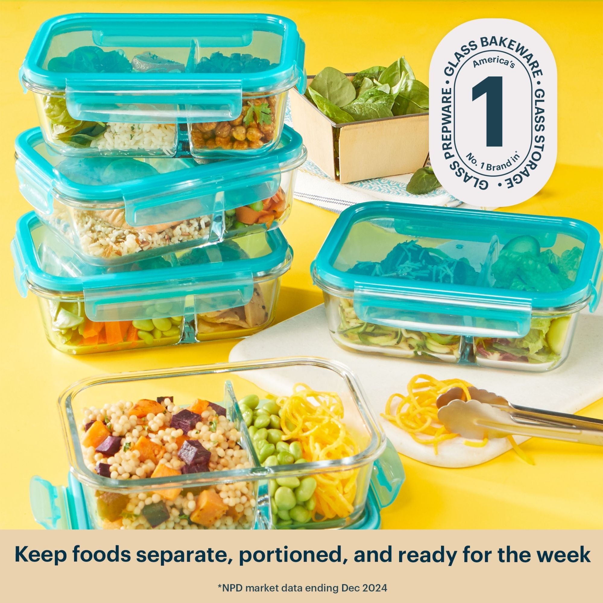 Pyrex? MealBox 10-Piece Divided Storage Set. 4 Cup - Image 4